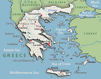 map of Greece
