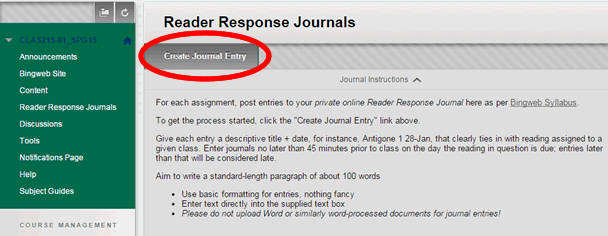 Blackboard Journals link graphic3