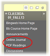 Blackboard menu graphic